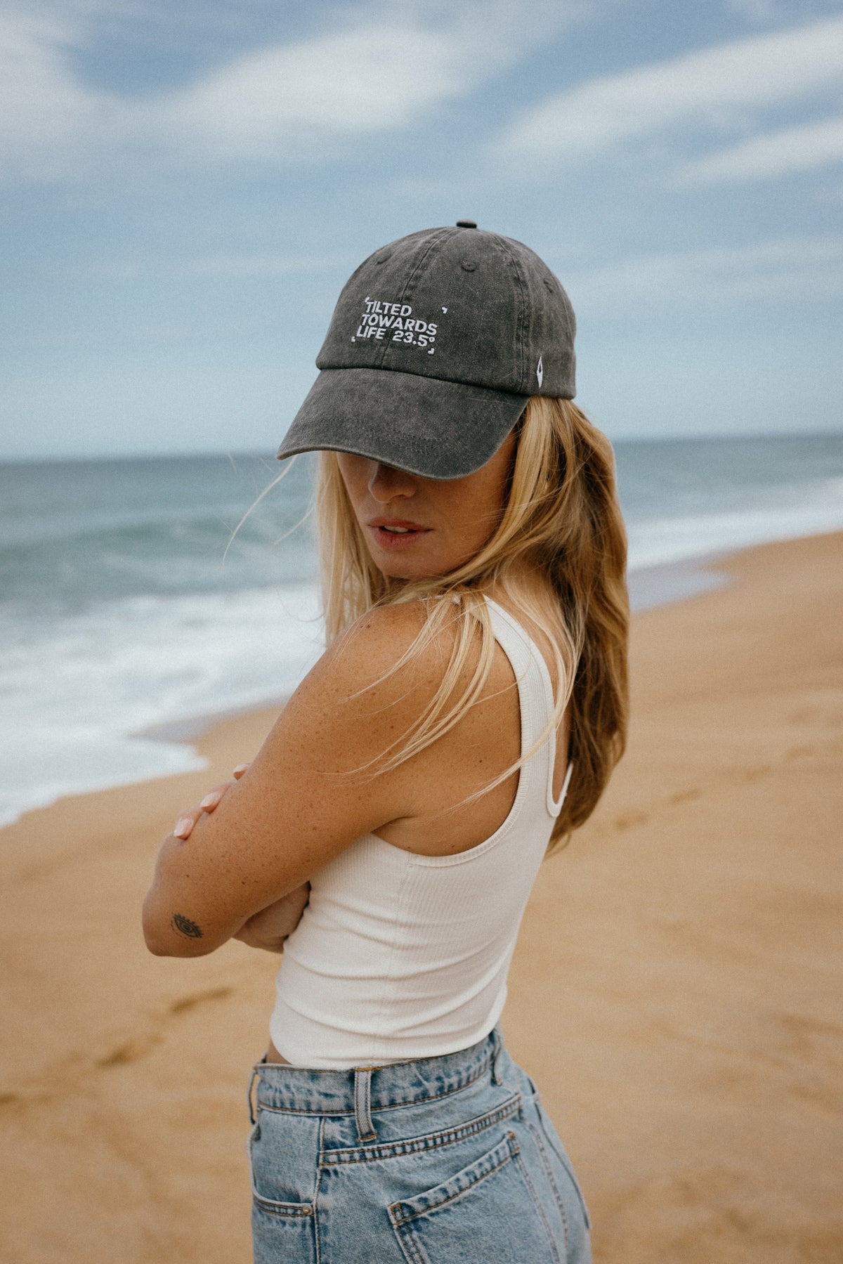 COTTON CAP {FADED BLACK}