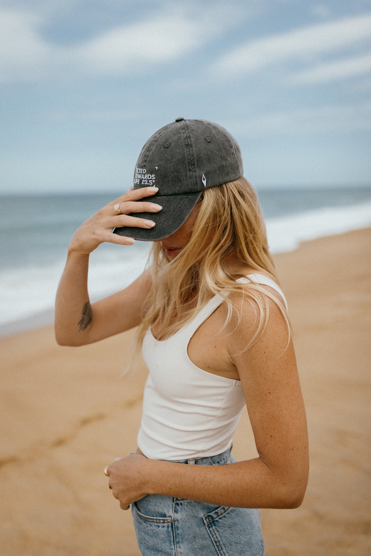 COTTON CAP {FADED BLACK}