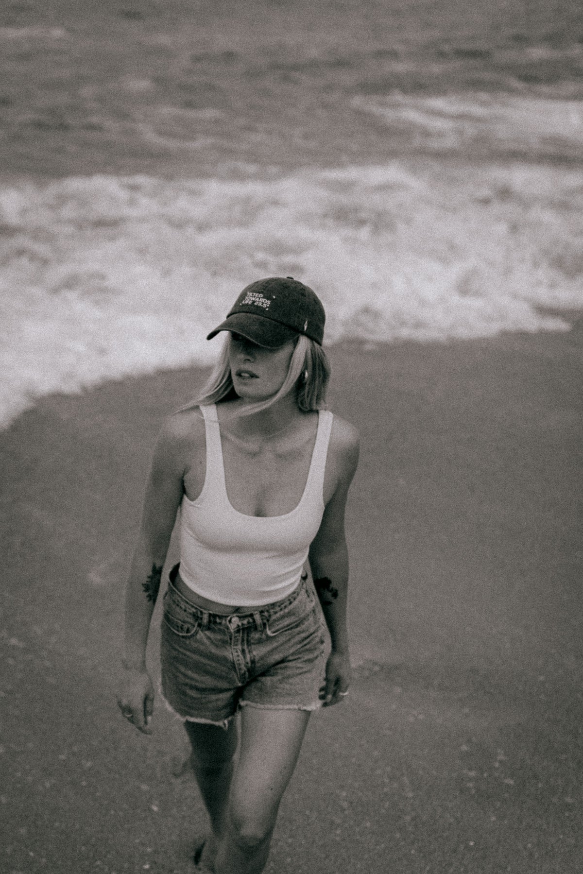 COTTON CAP {FADED BLACK}